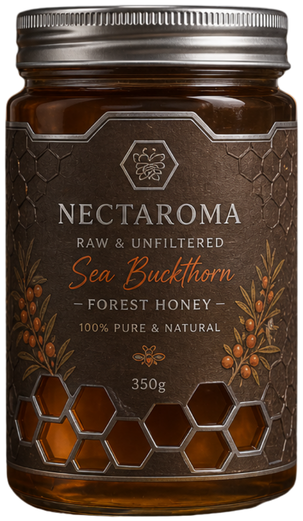A sample jar from our private label range — Nectaroma Sea Buckthorn.